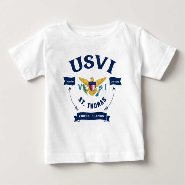 US Virgin Islands Flag St. Thomas USVI Tropical Baby T-Shirt (Front)