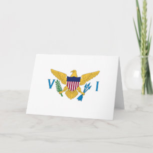 US Virgin Islands flag Thank You Card