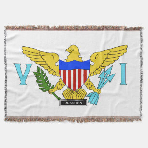 US Virgin Islands flag Throw Blanket