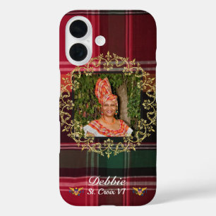 US Virgin Islands Flag USVI Madras Photo Gold  iPhone 16 Case