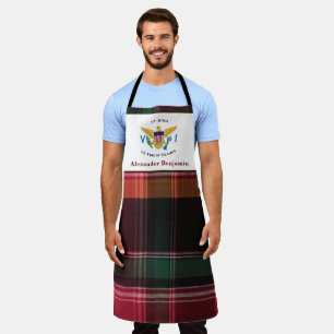 US Virgin Islands Flag USVI St. John Madras Apron
