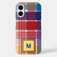 US Virgin Islands Madras Monogram Personalise 