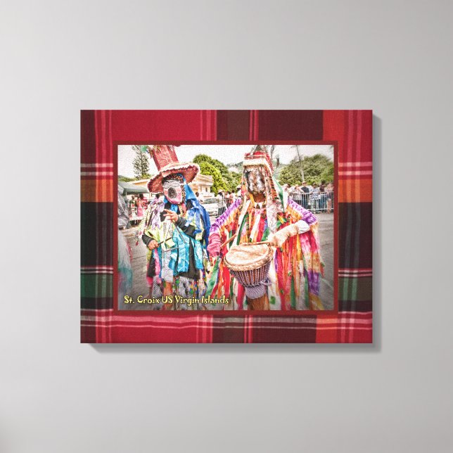 US Virgin Islands Masqueraders St. Croix  Canvas Print (Front)