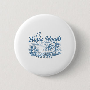 Us Virgin Islands Pride Beach Vacation Usvi Vintag 6 Cm Round Badge