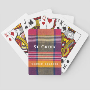 US Virgin Islands St. Croix Madras Pattern  Playing Cards