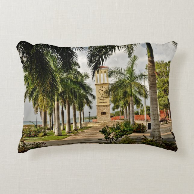 US Virgin Islands St. Croix Palm Trees Tropical Decorative Cushion (Front)