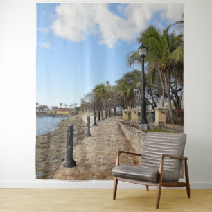 US Virgin Islands St. Croix Topical Waterfront  Tapestry