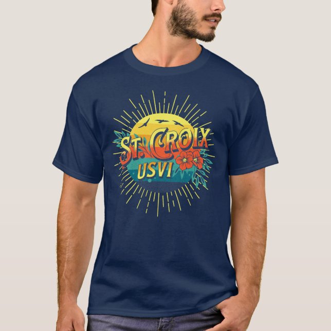 US Virgin Islands St. Croix Tropical Sunset USVI  T-Shirt (Front)