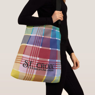 US Virgin Islands St. Croix USVI Madras  Crossbody Bag
