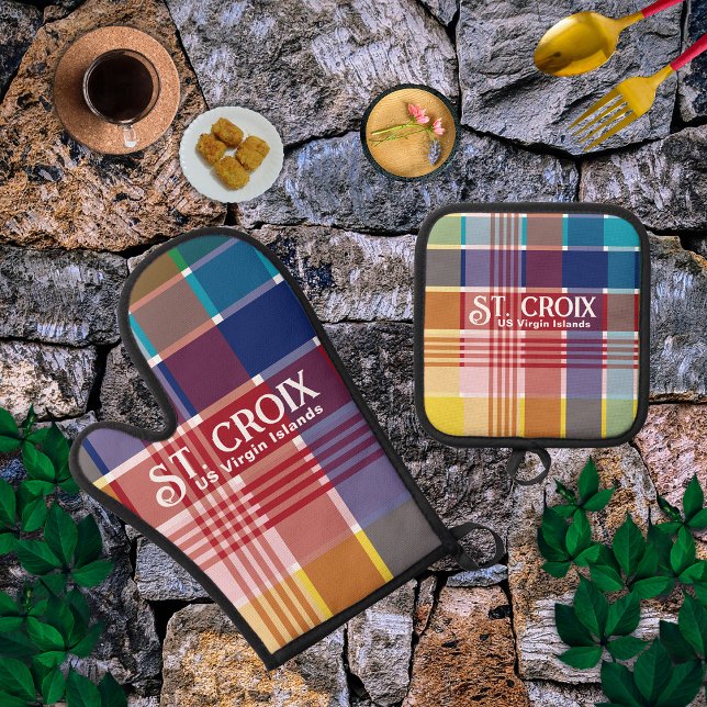 US Virgin Islands St. Croix USVI Madras  Oven Mitt (Creator Uploaded)