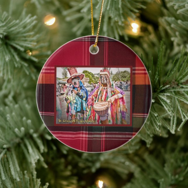 US Virgin Islands St. Croix USVI Masqueraders  Ceramic Tree Decoration (Tree)