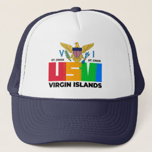 US Virgin Islands St. Croix USVI Tropical  Trucker Hat