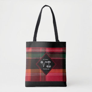 US Virgin Islands St. Croix VI Madras Personalize Tote Bag