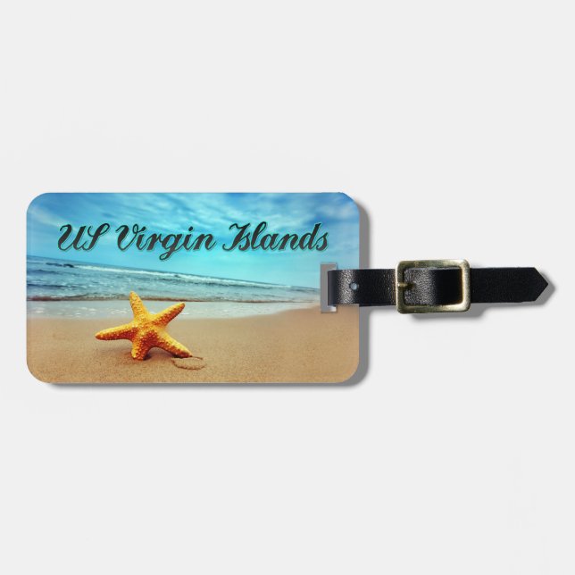 US Virgin Islands starfish Luggage Tag (Front Horizontal)