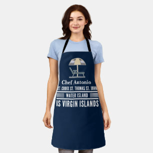 US Virgin Islands USVI Caribbean Personalise Apron