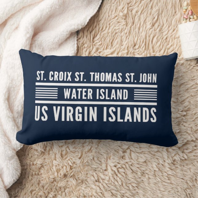US Virgin Islands USVI Caribbean Tropical Lumbar Cushion (Blanket)