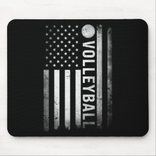 US Volleyball Practice USA Flag American Women Men Mouse Pad