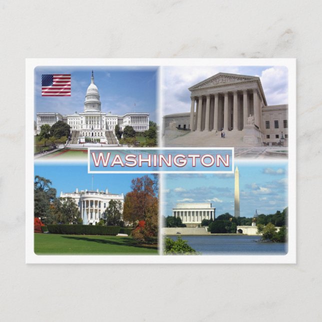 US Washington - Capitol - Supreme Court Postcard (Front)