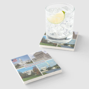 US Washington - Capitol - Supreme Court Stone Coaster