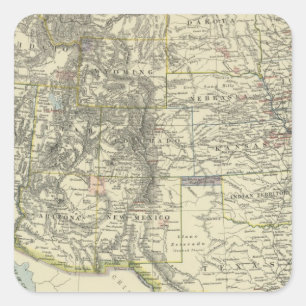 US Western Square Sticker