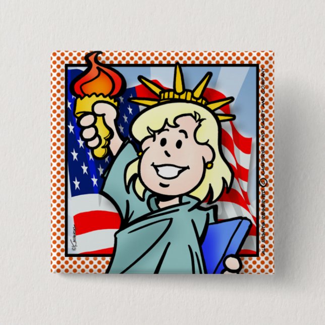 USA 15 CM SQUARE BADGE (Front)