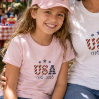 USA 1776 2026 American 250th Anniversary Pink