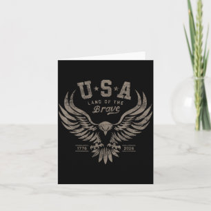 Usa 1776 2026 Anniversary Steel Gray  Card