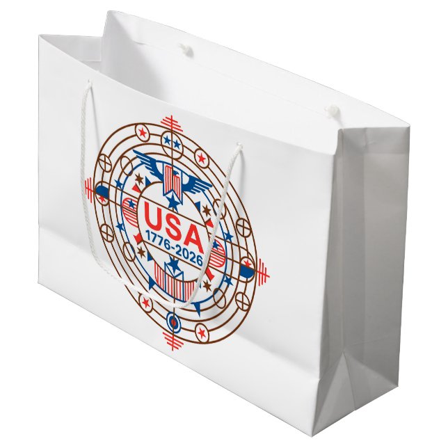 USA 1776-2026 LARGE GIFT BAG (Front Angled)
