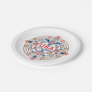 USA 1776-2026 PAPER PLATE