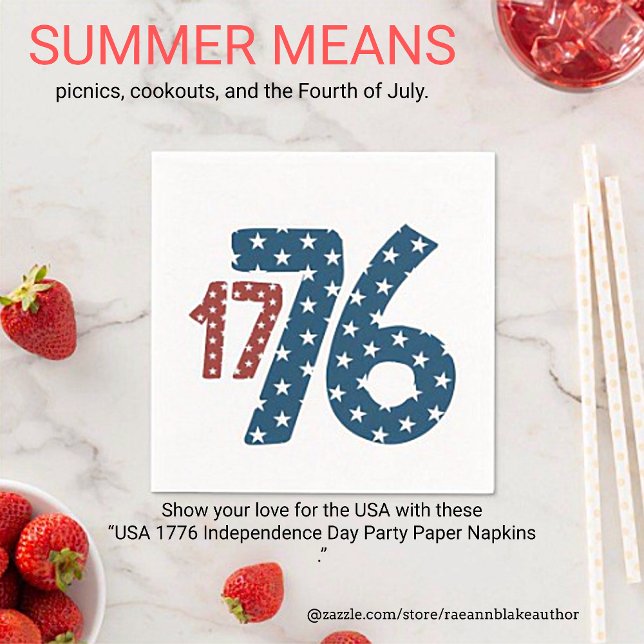 USA 1776 Independence Day Party Paper Napkins (Creator Uploaded)