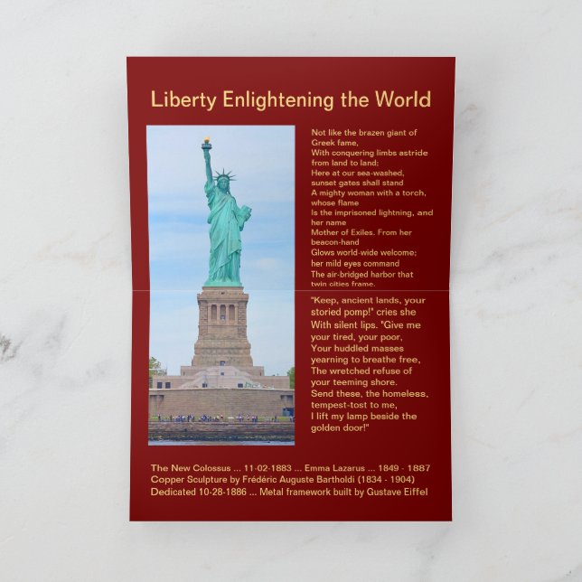 USA 1895 $5 Liberty Half Eagle Note Card (Inside)