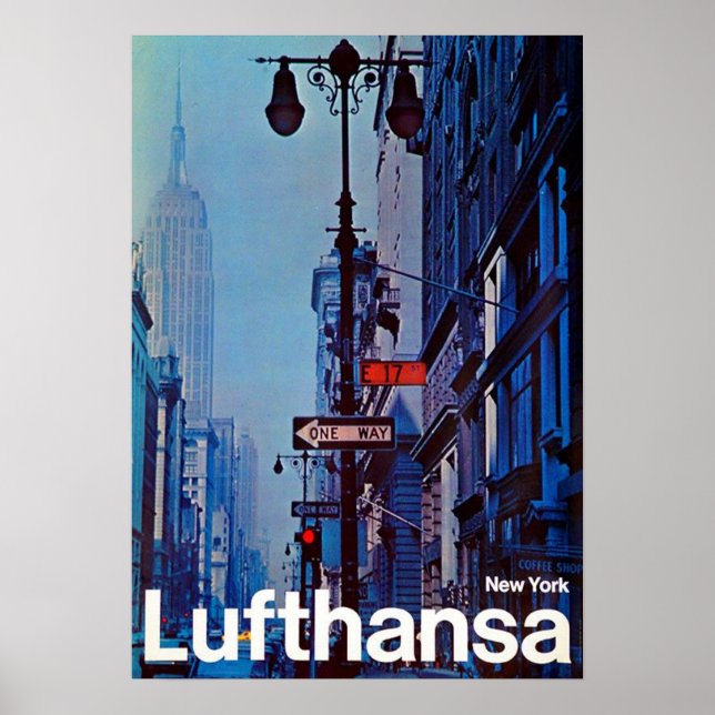" USA: 1969/heute New York City - Lufthansa Reise Poster (Front)