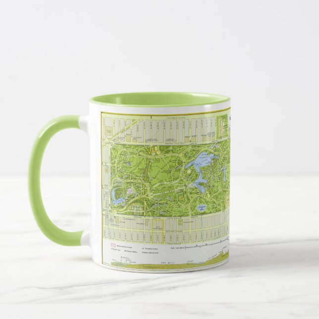" USA: 1994/today Manhattan - CENTRAL PARK map Mug (Left)