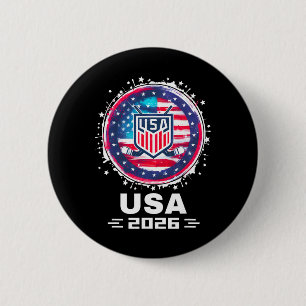 Usa 2026 Hockey American Flag Women Men Kids Hocke 6 Cm Round Badge