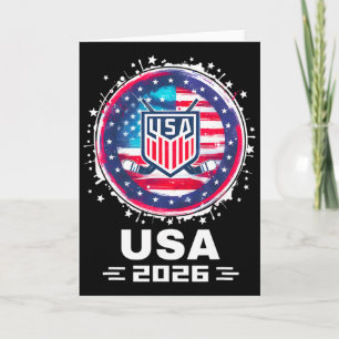 Usa 2026 Hockey American Flag Women Men Kids Hocke Card