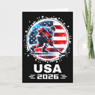 Usa 2026 Hockey Shirt For Men Women Kids Hockey 20 Card