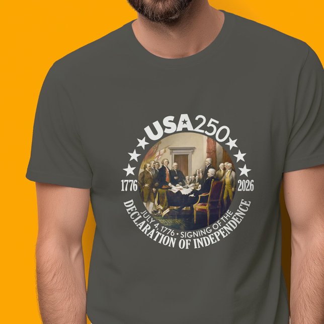 USA 250 - 1776-2026 - Declaration of Independence T-Shirt (America's 250 Birthday Celebration)