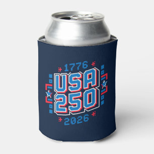 USA 250 – 1776 to 2026 Pixel Art Can Cooler