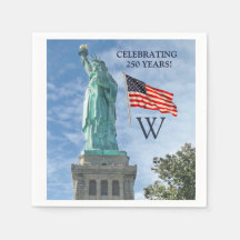 USA 250 American Flag Statue of Liberty Monogram 