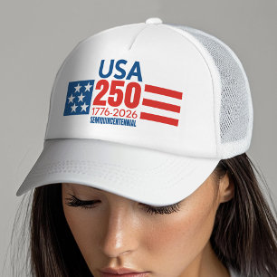 USA 250 - America's 250th Birthday - Stars Stripes Trucker Hat