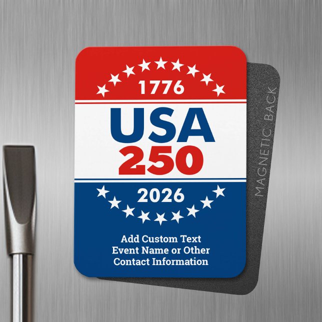 USA 250 - America's Birthday Classic - 1776-2026 Magnet (USA 250 Magnet - Celebrate America)