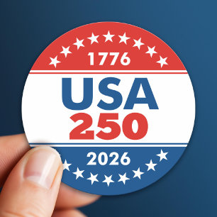 USA 250 - America's Birthday Classic - 1776-2026 Round Sticker