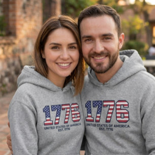 USA 250 Anniversary 1776 Vintage American Flag Hoodie