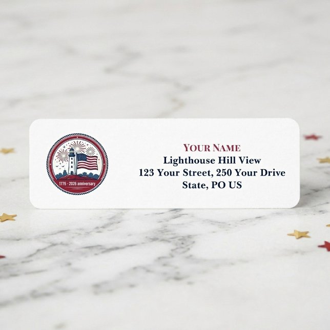 USA 250 Anniversary Lighthouse 1776-2026 Firework  (USA 250 Anniversary Lighthouse 1776-2026 Firework Label)