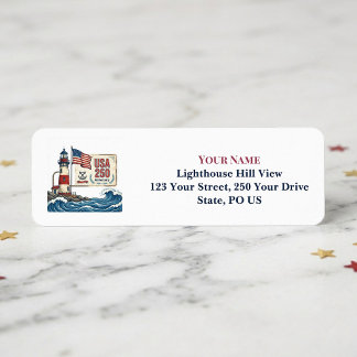 USA 250 Anniversary Lighthouse Coastal Waves Decor