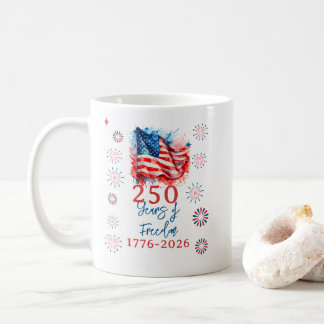 USA 250 Celebration Patriotic Party 4th july Coffee Mug