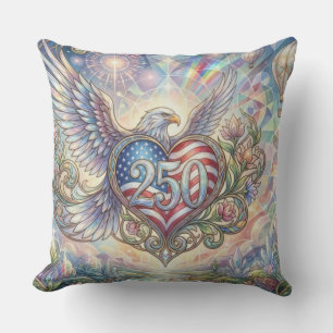 USA 250 Decorative, Patriotic Throw Pillow