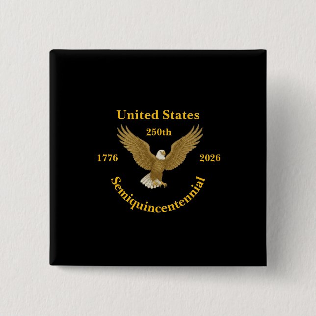 USA 250 Elegant Black Buttons (Front)