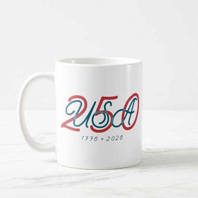 USA 250 ★ Est. 1776 Coffee Mug (Left)