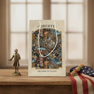 USA 250 Liberty Art Nouveau Pattern Border ID1302 Medium Gift Bag
